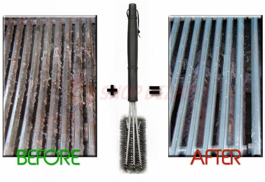 18 inch Grill Cleaning Brush BBQ tool grill brush 3 Stainless Steel Brushes In 1 Cleanin bbq Accessories Best cleaner barbecue