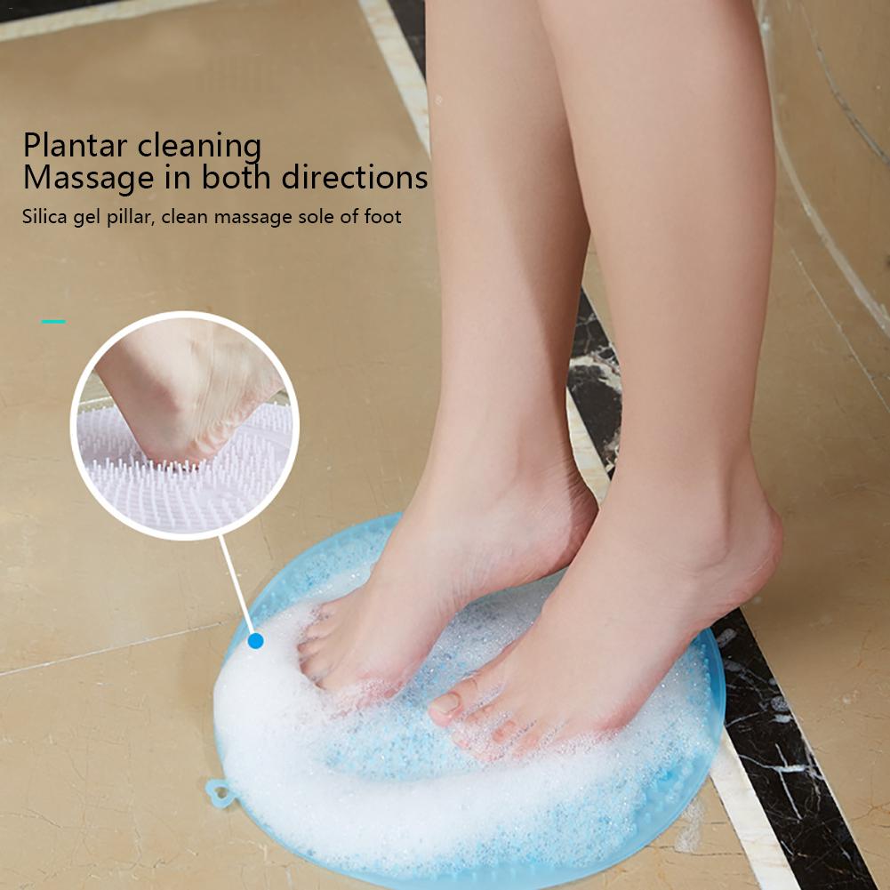 Silicone Bath Shower Back Brush Massager Bath Foot Brush Dead Skin Anti  Skid Pad Bath Mats Bathroom Mat