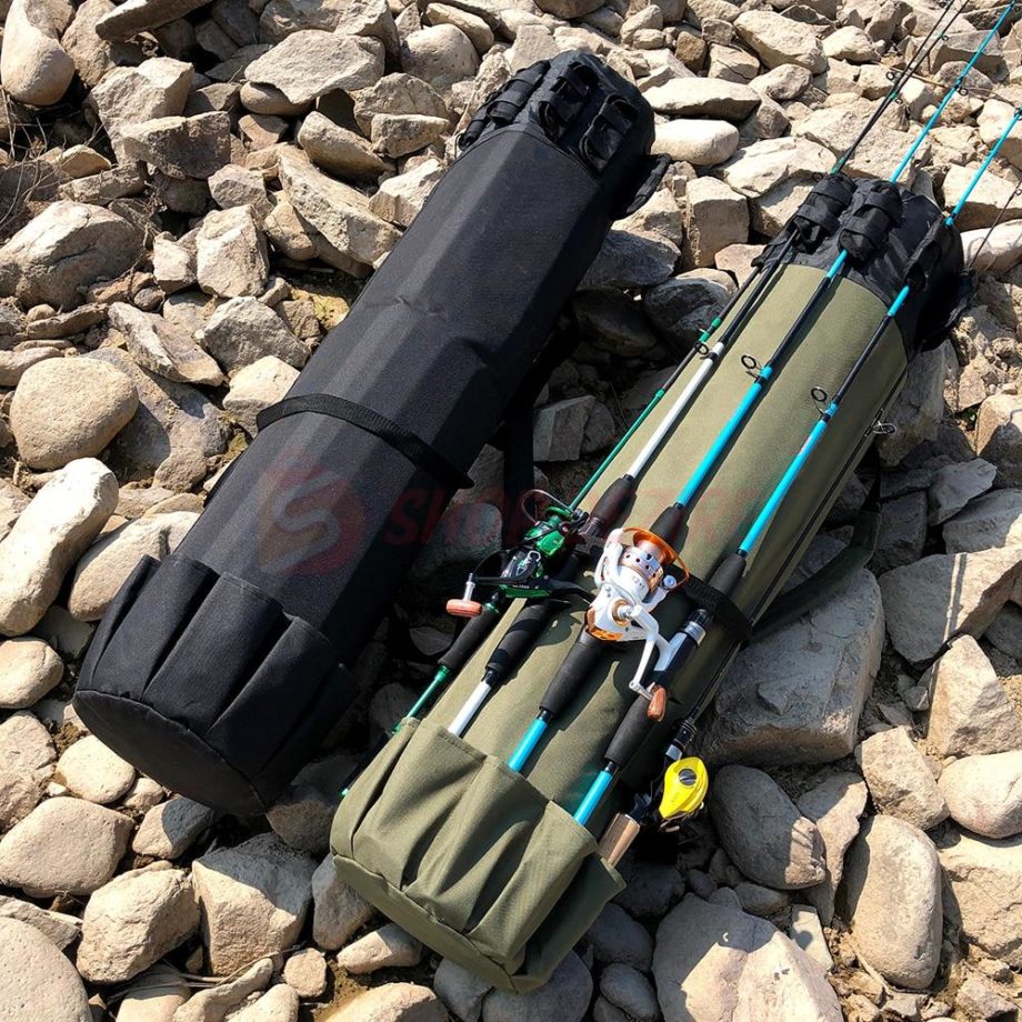 GHOTDA Fishing Bag Portable Multifunction Nylon Fishing Bags Fishing Rod Bag Case Fishing Tackle Tools Storage Bag