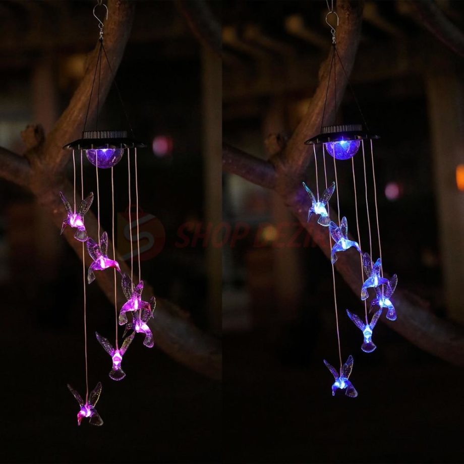 Solar-Powered Dangling Butterfly Lights