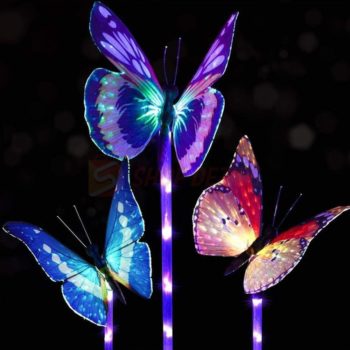 Solar-Powered Fiber Optic Butterfly Light