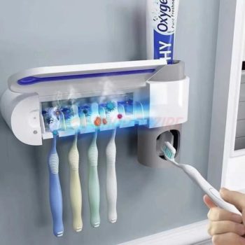 UV Light Toothbrush Sterilizer and ToothPaste Dispenser